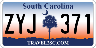 SC license plate ZYJ371