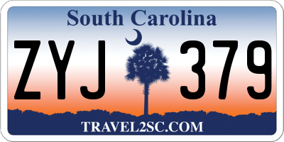SC license plate ZYJ379