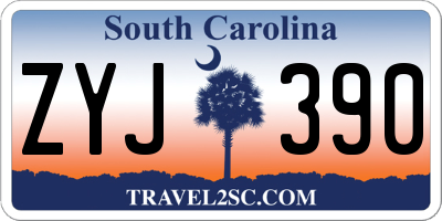 SC license plate ZYJ390