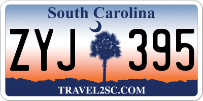 SC license plate ZYJ395