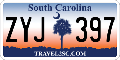 SC license plate ZYJ397