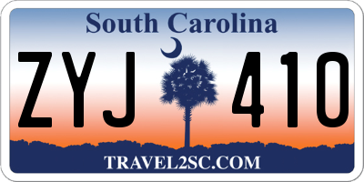 SC license plate ZYJ410