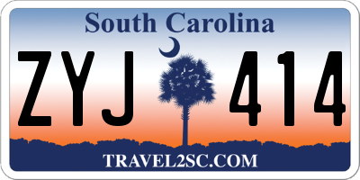 SC license plate ZYJ414