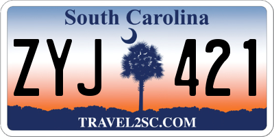 SC license plate ZYJ421