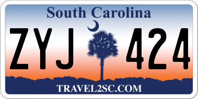 SC license plate ZYJ424