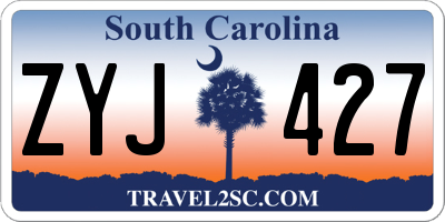 SC license plate ZYJ427