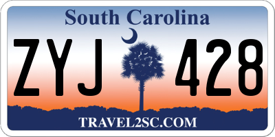 SC license plate ZYJ428