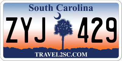SC license plate ZYJ429