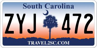 SC license plate ZYJ472