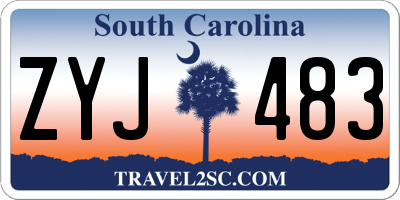 SC license plate ZYJ483