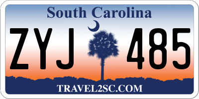 SC license plate ZYJ485