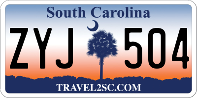 SC license plate ZYJ504