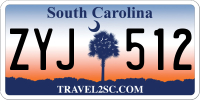 SC license plate ZYJ512
