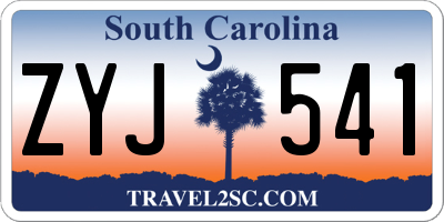 SC license plate ZYJ541
