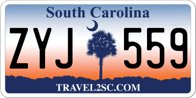 SC license plate ZYJ559