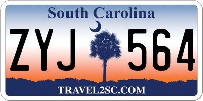 SC license plate ZYJ564