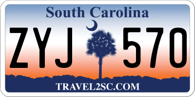 SC license plate ZYJ570