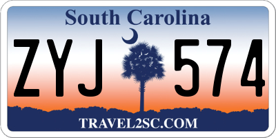 SC license plate ZYJ574