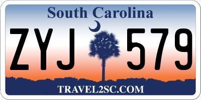 SC license plate ZYJ579