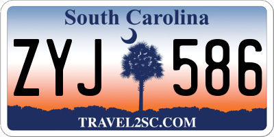 SC license plate ZYJ586