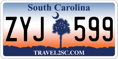 SC license plate ZYJ599