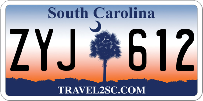 SC license plate ZYJ612