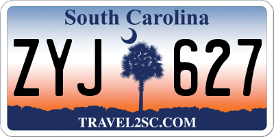 SC license plate ZYJ627