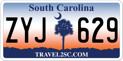 SC license plate ZYJ629