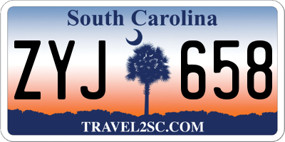 SC license plate ZYJ658