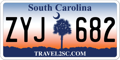 SC license plate ZYJ682