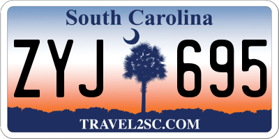 SC license plate ZYJ695