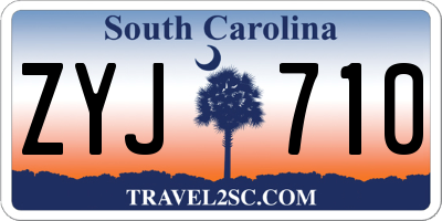 SC license plate ZYJ710