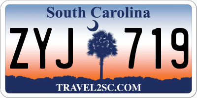 SC license plate ZYJ719