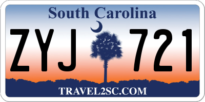 SC license plate ZYJ721