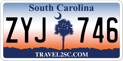 SC license plate ZYJ746