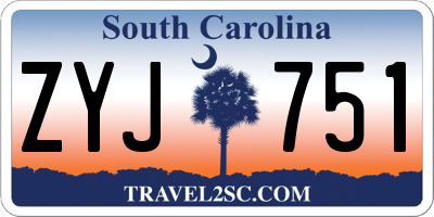 SC license plate ZYJ751