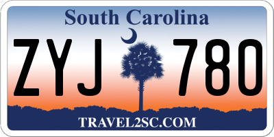 SC license plate ZYJ780