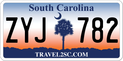 SC license plate ZYJ782