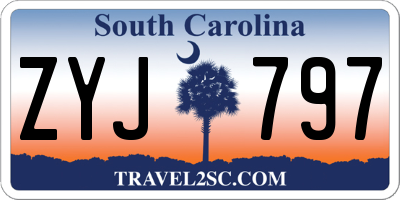 SC license plate ZYJ797