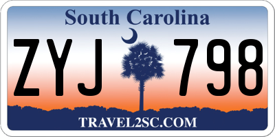 SC license plate ZYJ798