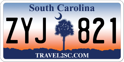 SC license plate ZYJ821