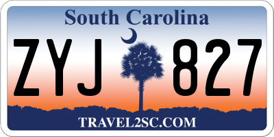 SC license plate ZYJ827