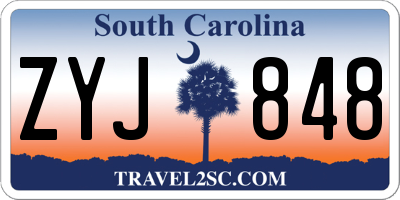 SC license plate ZYJ848