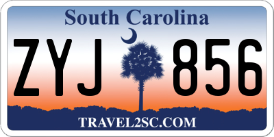 SC license plate ZYJ856