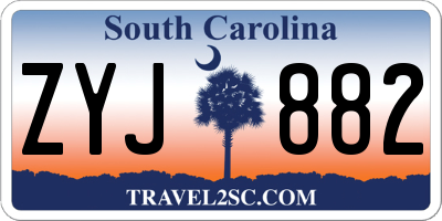 SC license plate ZYJ882