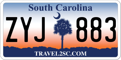 SC license plate ZYJ883