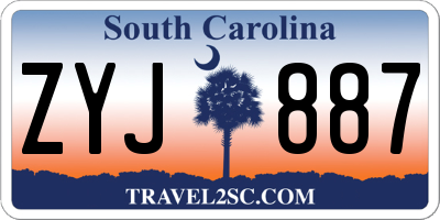 SC license plate ZYJ887