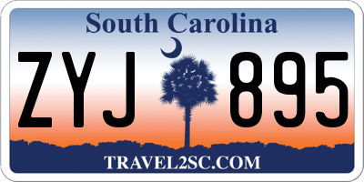 SC license plate ZYJ895