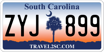 SC license plate ZYJ899