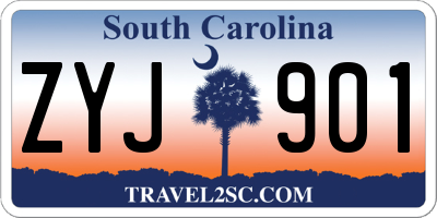 SC license plate ZYJ901